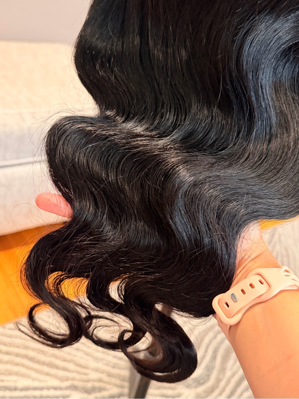 22” Natural Black Body Wave 13x6 HD Lace Front Human Hair Wig #225 - Picture 7 of 17
